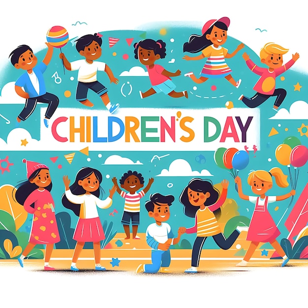 Photo a poster for childrens day day with childrens day written on it