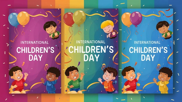 a poster for childrens days day is shown