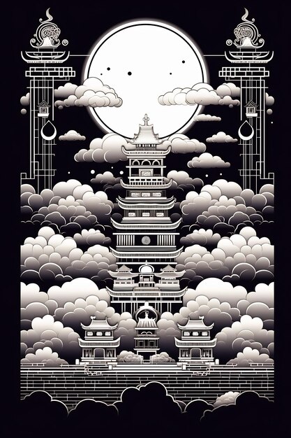 a poster for the chinese pavilion.