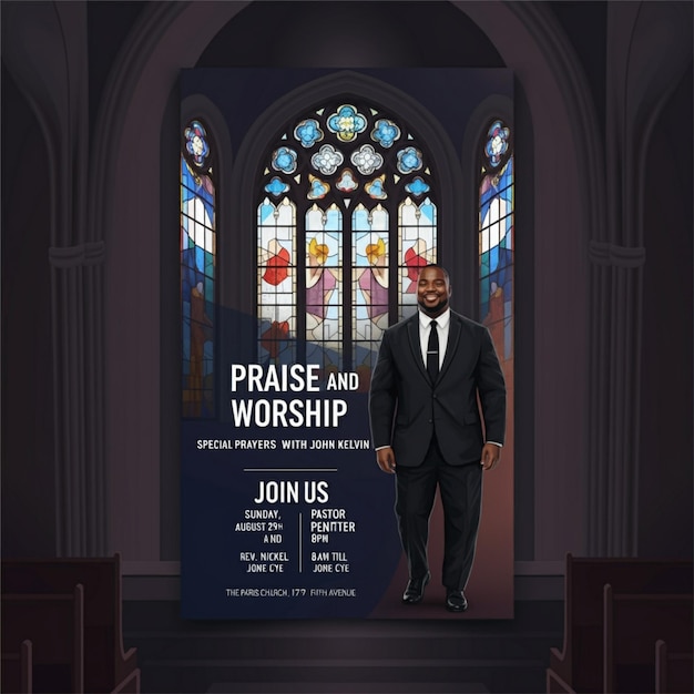 a poster for the church that says quot pray and pray quot