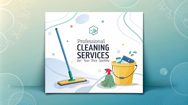 a poster for clean service and cleaning service