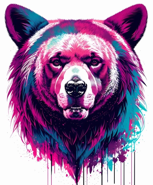 Плакат кокаинового медведя Bear Artwork Wall Art