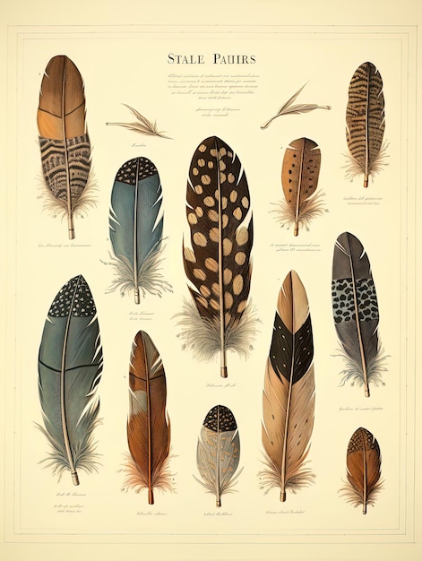 a poster for the collection of feathers.