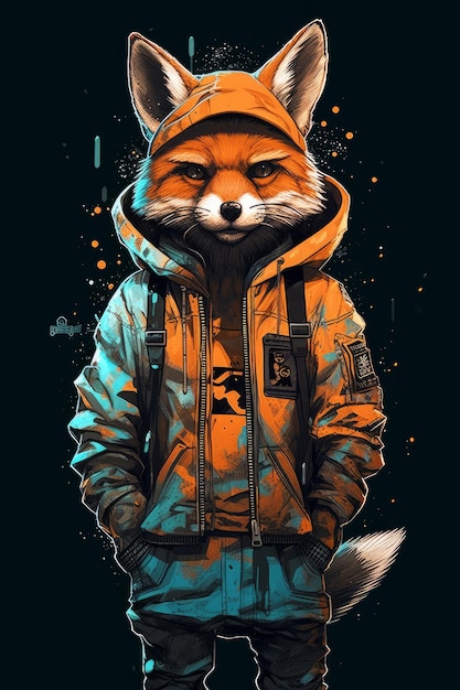 A poster for a comic book called fox