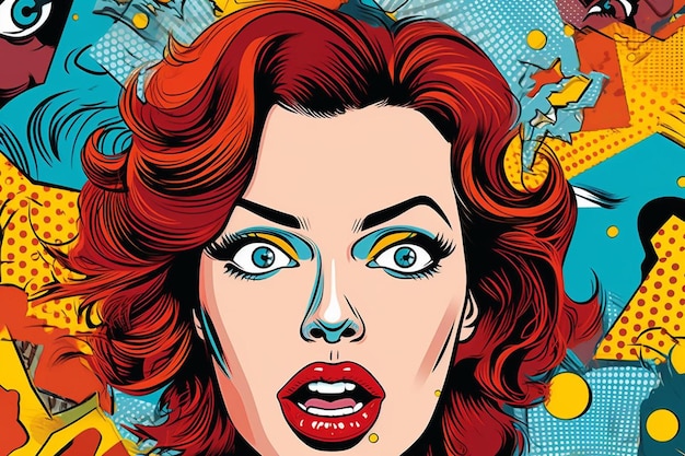 A poster for a comic book called pop art.