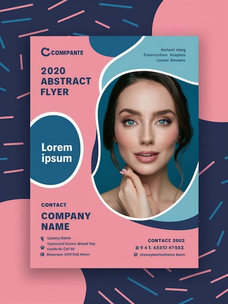 a poster for the companys website is shown with a womans face
