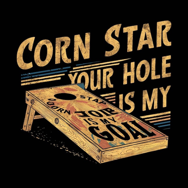 Photo a poster of a cornucopia with a sign that says corns your hole