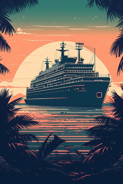 A poster for a cruise ship called the cruise ship