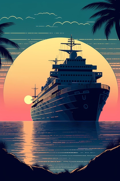 A poster for a cruise ship called the cruise ship