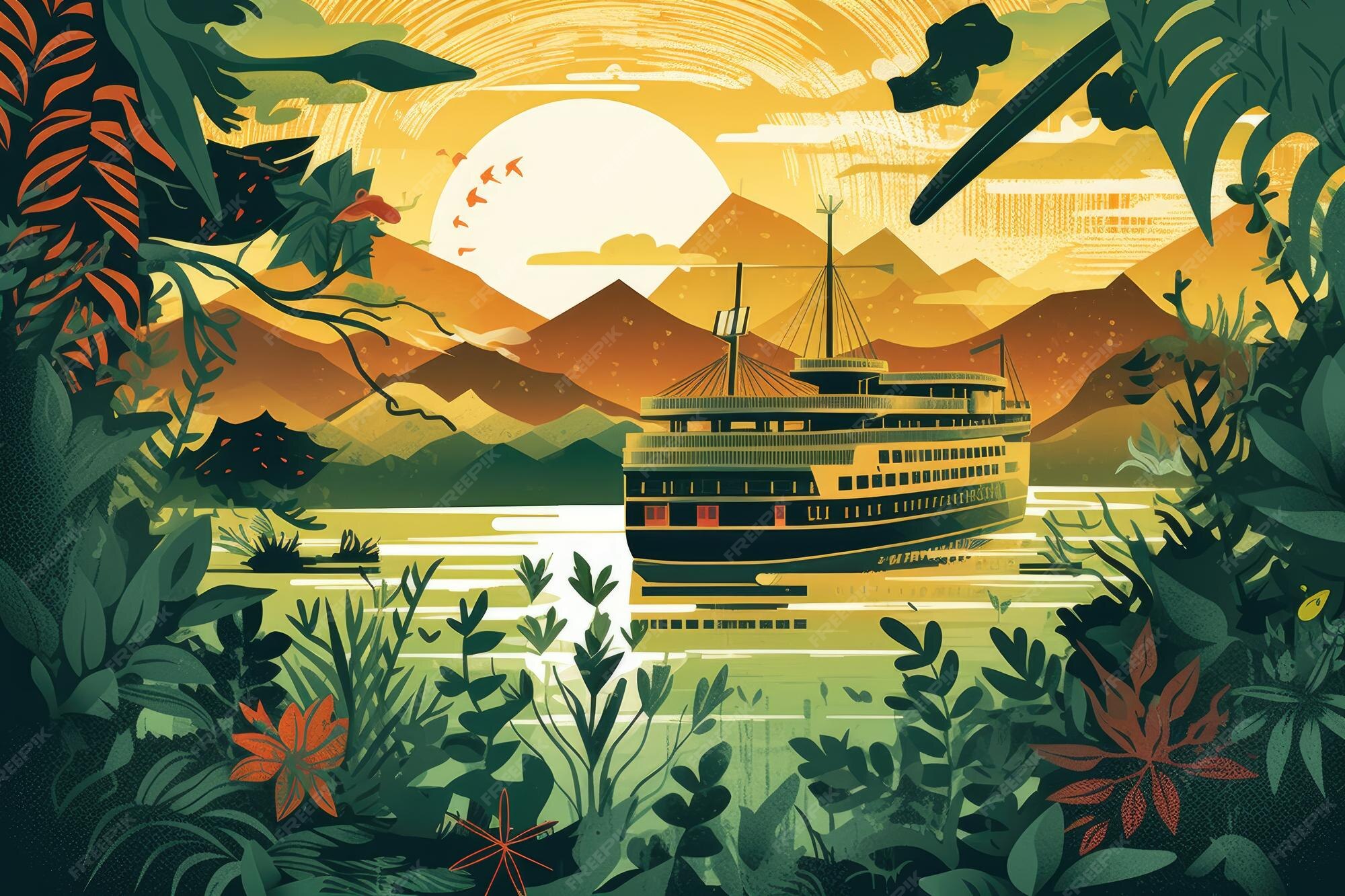 Premium AI Image A Poster For A Cruise Ship Called The World s premium-ai-image-a-poster-for-a-cruise-ship-called-the-world-s
