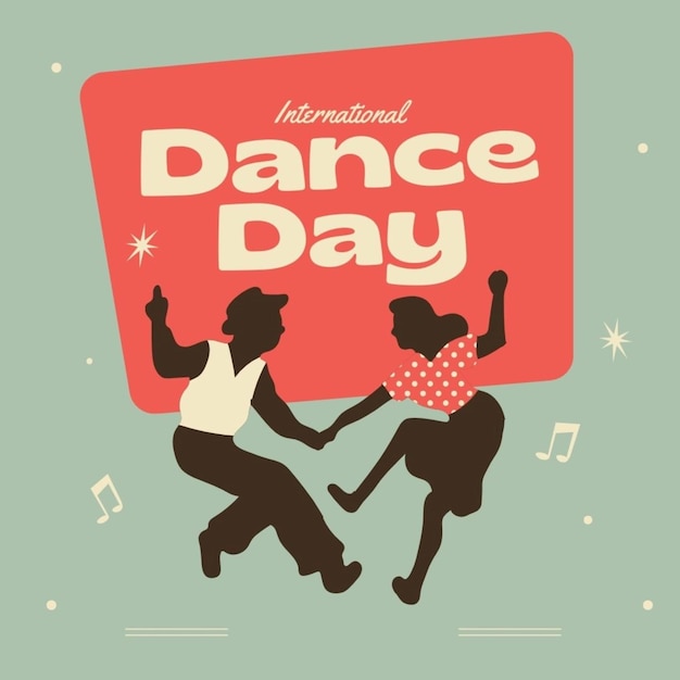 Photo a poster for a dance day that says quot dance day quot