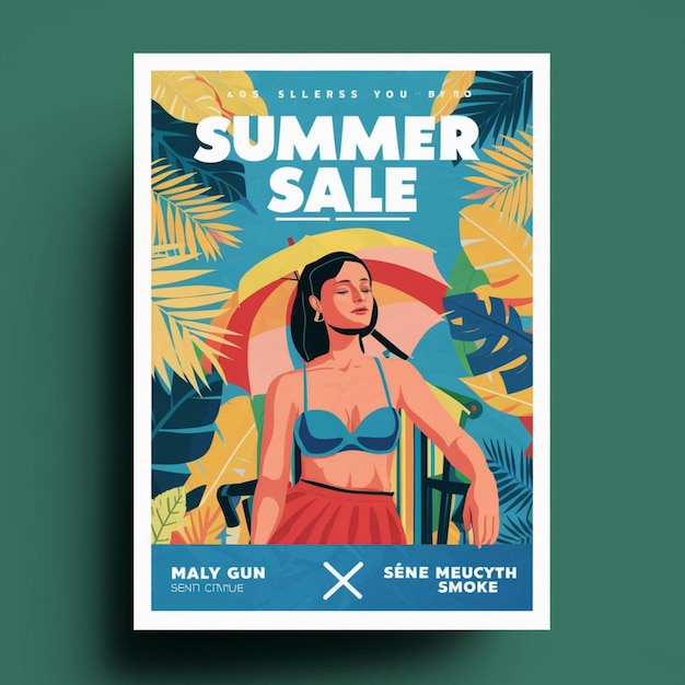 Фото Дизайн плаката для летней продажи