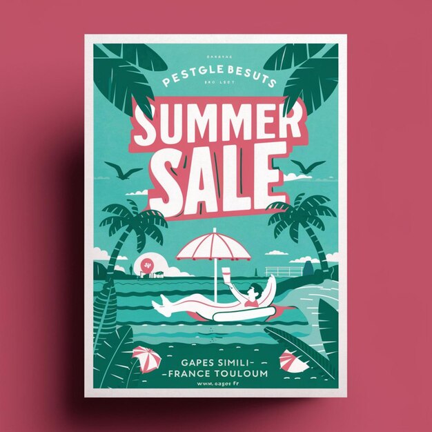 사진 poster design for summer sale