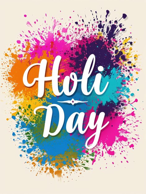 Poster design of Holi Day one of most colorful holiday in India