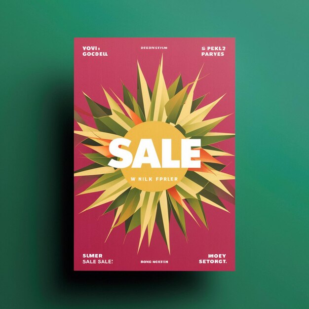 Foto poster design for summer sale