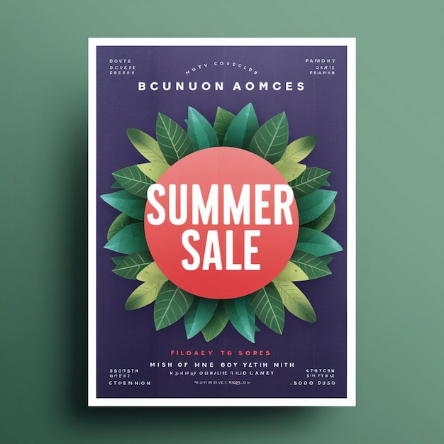 Photo poster design for summer sale