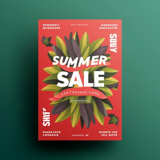 Photo poster design for summer sale