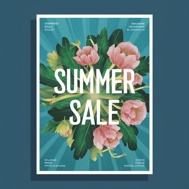 Photo poster design for summer sale