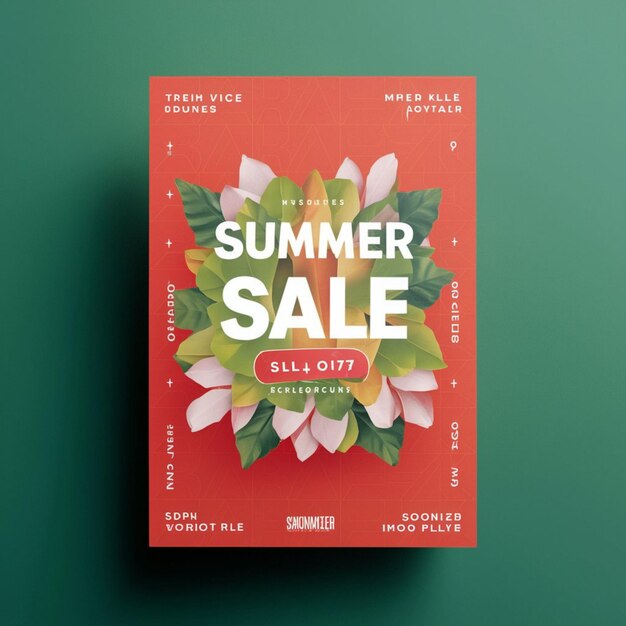 Photo poster design for summer sale