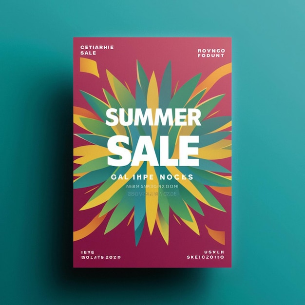 Photo poster design for summer sale