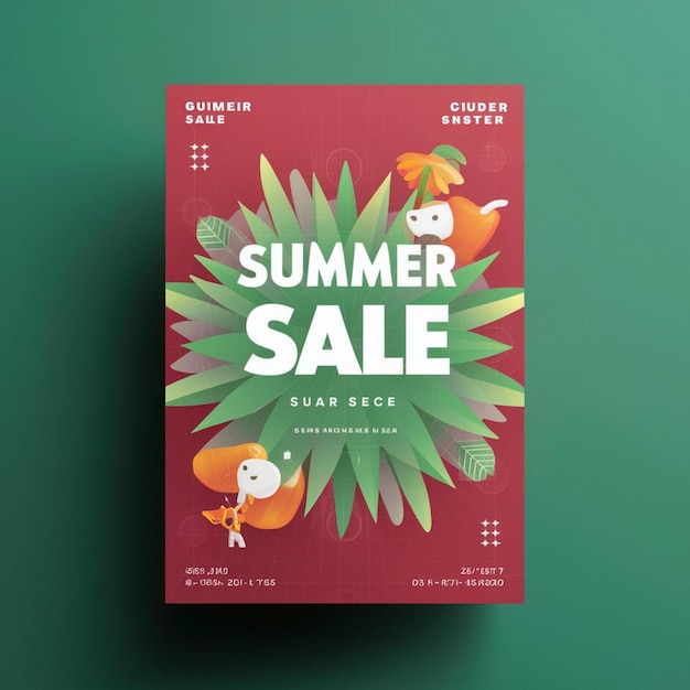 Photo poster design for summer sale