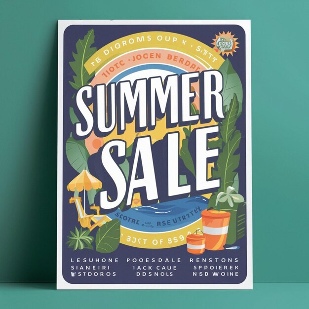 Photo poster design for summer sale