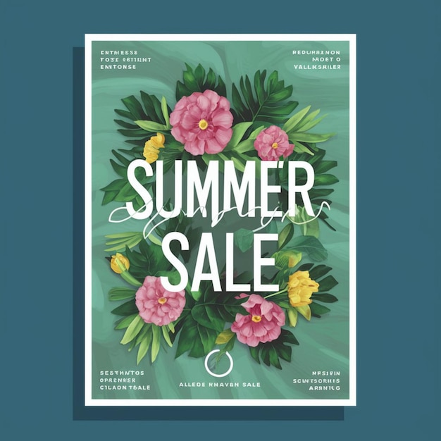 Photo poster design for summer sale