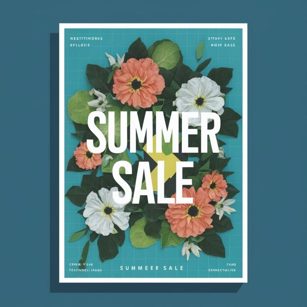 Photo poster design for summer sale