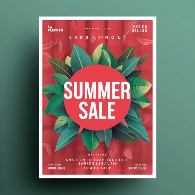 Photo poster design for summer sale