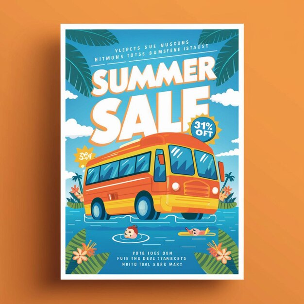 Photo poster design for summer sale