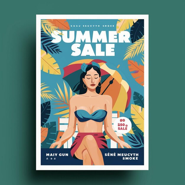 Photo poster design for summer sale