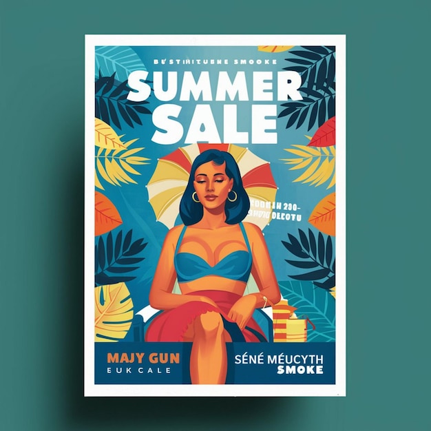 Photo poster design for summer sale