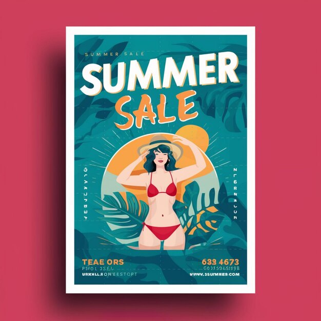 Photo poster design for summer sale