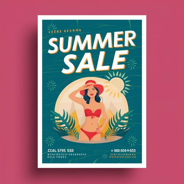 Photo poster design for summer sale