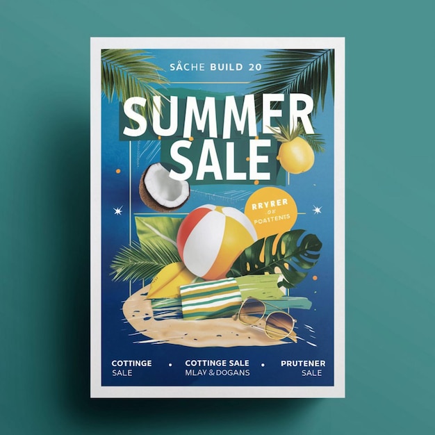 Photo poster design for summer sale