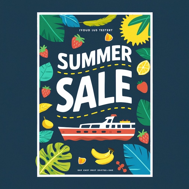 Photo poster design for summer sale