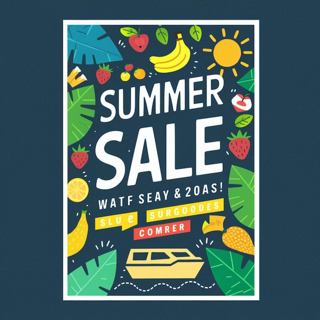 Photo poster design for summer sale