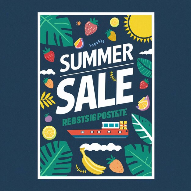 Photo poster design for summer sale