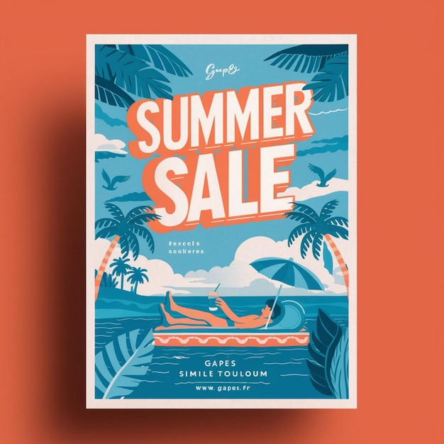 Photo poster design for summer sale