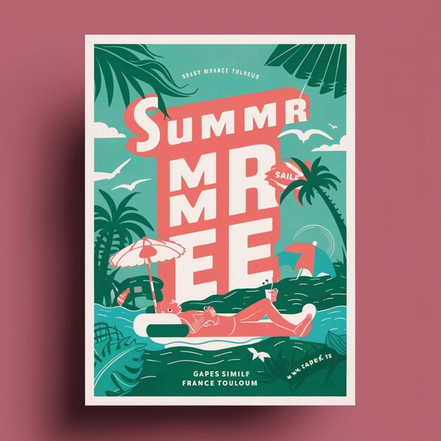 Photo poster design for summer sale