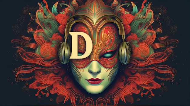 A poster for a dj with a mask and the word dj on