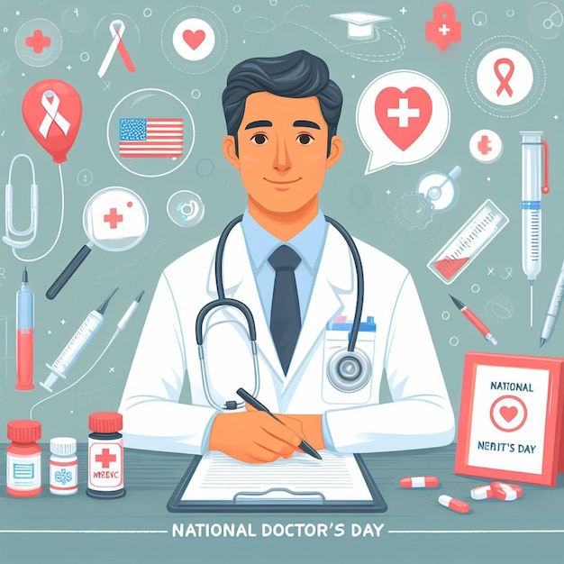 a poster of a doctor that says quot national day quot