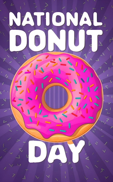Photo a poster of donuts with the words donuts written in white