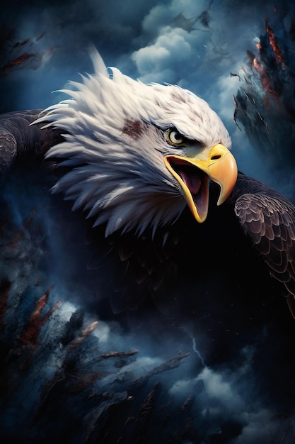 a poster for an eagle that has the word eagle on it