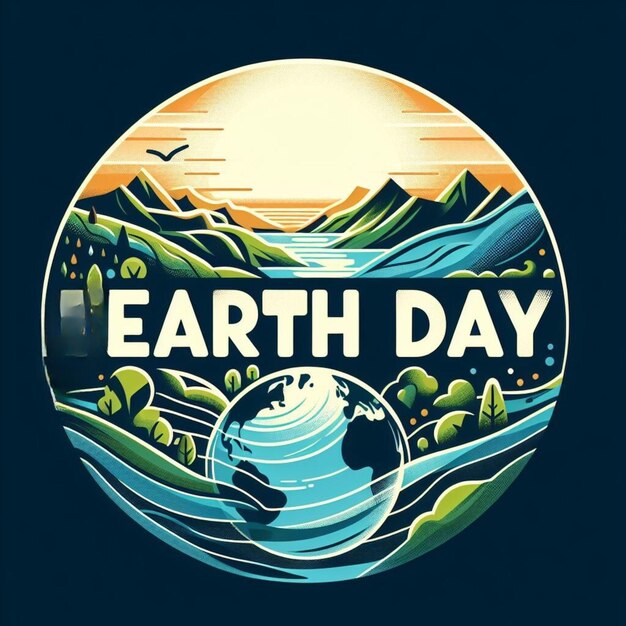 a poster for earth day with the words earth day on it