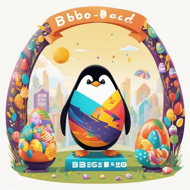 a poster for the easter egg with the word b b on it