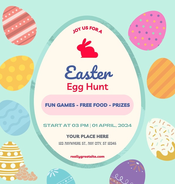 a poster for easter eggs for easter is displayed