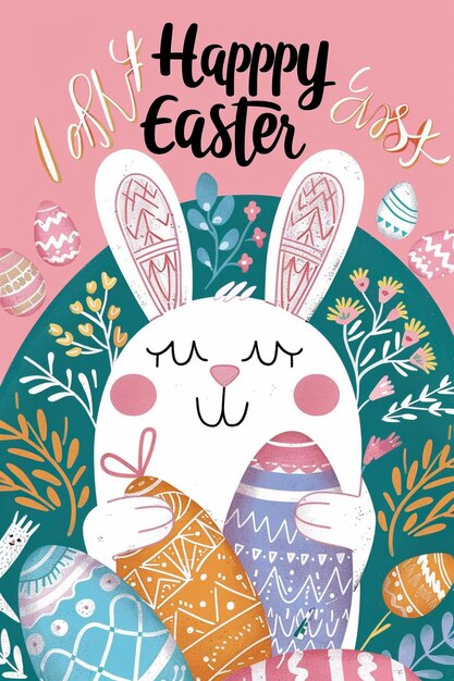 a poster for easter is titled easter