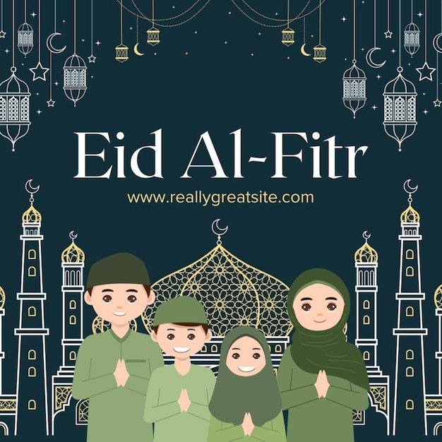 a poster for the Eid al fitr