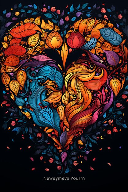 Photo poster of embracing diversity hands of different races forming a heart design art 2d tshirt ink